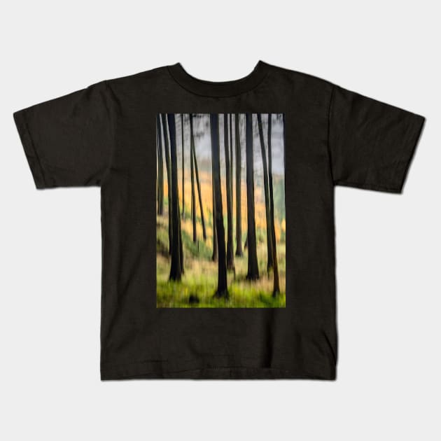 Abstract Trees Kids T-Shirt by TonyNorth